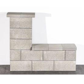   Leier Modern kerítéskő normál 40x20x20 cm natúr agyagszürke