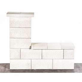   Leier Modern kerítéskő normál 40x20x20 cm natúr törtfehér