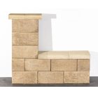 Leier Modern kerítéskő normál 40x20x20 cm beige-barna satírozott