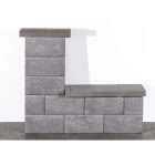 Leier Modern kerítéskő normál 40x20x20 cm füstantracit satírozott