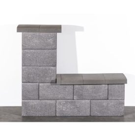   Leier Modern kerítéskő normál 40x20x20 cm füstantracit satírozott