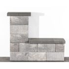 Leier Modern kerítéskő normál 40x20x20 cm jégszürke satírozott