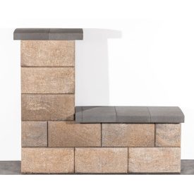   Leier Modern kerítéskő normál 40x20x20 cm kagylóhéj satírozott