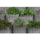 Növényedény támfalelem szürke 30x20cm